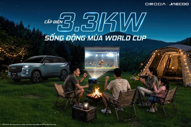 JAECOO J7 SHS – TRẠM NĂNG LƯỢNG 3.3kW: ĐƯA "PHÒNG KHÁCH" VÀ KHÔNG KHÍ WORLD CUP RA GIỮA THIÊN NHIÊN