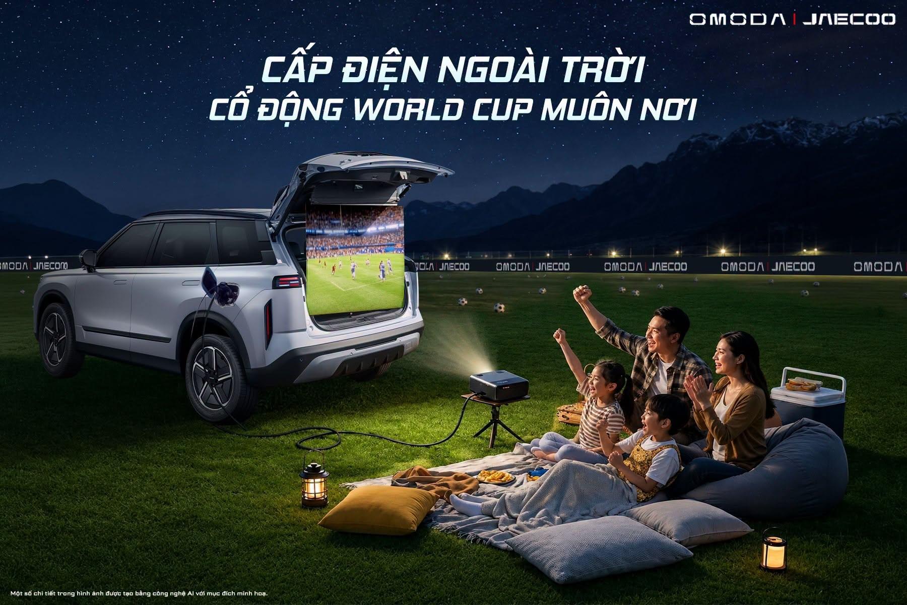 JAECOO J7 SHS – TRẠM NĂNG LƯỢNG 3.3kW: ĐƯA "PHÒNG KHÁCH" VÀ KHÔNG KHÍ WORLD CUP RA GIỮA THIÊN NHIÊN